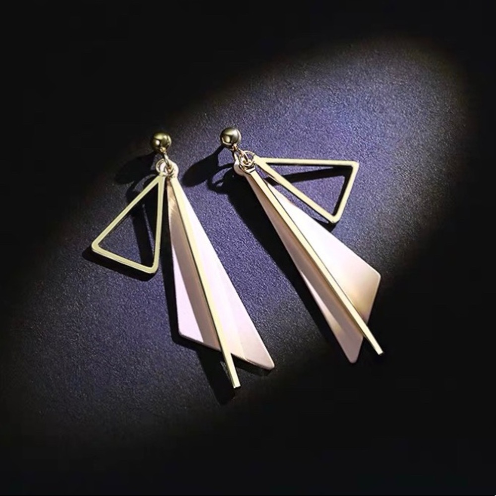 Geometric strip earrings